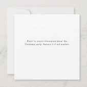 Elegante Minimalistische Weihnachtsfeier Einfach Einladung (Rückseite)
