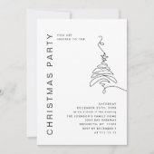 Elegante Minimalistische Weihnachtsfeier Einladung (Vorderseite)