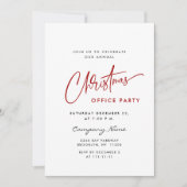 Elegante Minimalistische Weihnachtsfeier Einladung (Vorderseite)