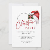 Elegante Minimalistische Weihnachtsfeier Einladung (Vorderseite)