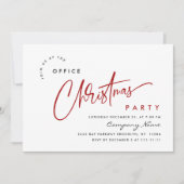 Elegante Minimalistische Weihnachtsfeier Einladung (Vorderseite)