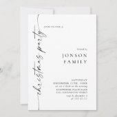 Elegante Minimalistische Weihnachtsfeier Einladung (Vorderseite)