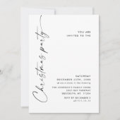 Elegante Minimalistische Weihnachtsfeier Einladung (Vorderseite)