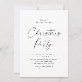 Elegante Minimalistische Weihnachtsfeier Einladung (Vorderseite)