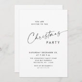 Elegante Minimalistische Weihnachtsfeier Einladung (Vorne/Hinten)