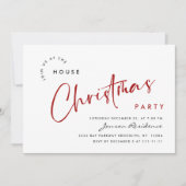 Elegante Minimalistische Weihnachtsfeier Einladung (Vorderseite)