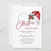 Elegante Minimalistische Weihnachtsfeier Einladung (Vorderseite)