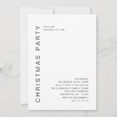 Elegante Minimalistische Weihnachtsfeier Einladung (Vorderseite)
