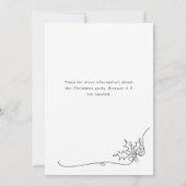 Elegante Minimalistische Weihnachtsfeier Einladung (Rückseite)