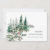 Elegante Minimalistische Weihnachtsfeiertage Feiertagskarte (Vorderseite)