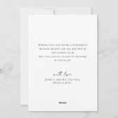 Elegante Minimalistische Weihnachtsfeiertage Feiertagskarte (Rückseite)