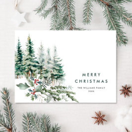 Elegante Minimalistische Weihnachtsfeiertage Feiertagskarte