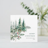 Elegante Minimalistische Weihnachtsfeiertage Feiertagskarte (Stehend Vorderseite)