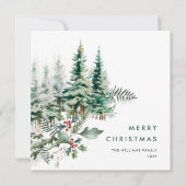 Elegante Minimalistische Weihnachtsfeiertage Feiertagskarte (Vorderseite)