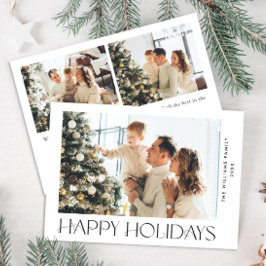 Elegante Minimalistische Weihnachtsgrüße 3 Foto Feiertagskarte