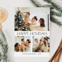 Elegante Minimalistische Weihnachtsgrüße 3 Foto Feiertagskarte