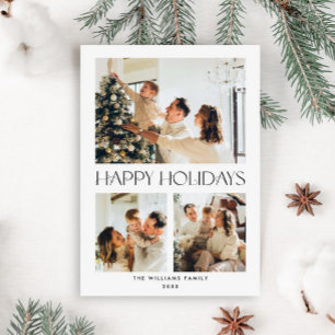 Elegante Minimalistische Weihnachtsgrüße 3 Foto Feiertagskarte