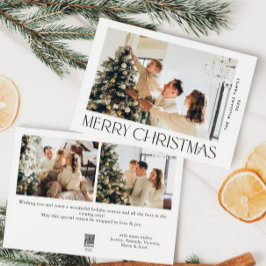 Elegante Minimalistische Weihnachtsgrüße 3 Foto Feiertagskarte