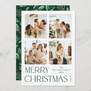 Elegante Minimalistische Weihnachtsgrüße 4 Foto Feiertagskarte