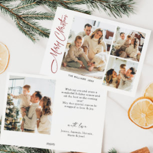 Elegante Minimalistische Weihnachtsgrüße 4 Foto Feiertagskarte