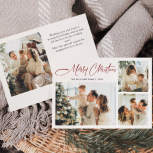 Elegante Minimalistische Weihnachtsgrüße 4 Foto Feiertagskarte