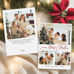 Elegante Minimalistische Weihnachtsgrüße 4 Foto Feiertagskarte