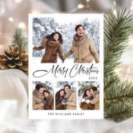 Elegante Minimalistische Weihnachtsgrüße 4 Foto Feiertagskarte
