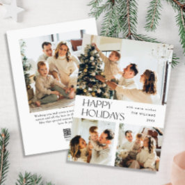 Elegante Minimalistische Weihnachtsgrüße 4 Foto Feiertagskarte