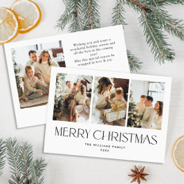 Elegante Minimalistische Weihnachtsgrüße 4 Foto Feiertagskarte