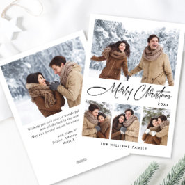 Elegante Minimalistische Weihnachtsgrüße 5 Foto Feiertagskarte