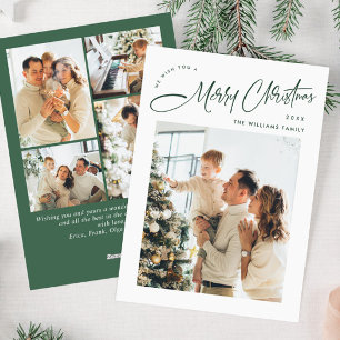 Elegante Minimalistische Weihnachtsgrüße 5 Foto Feiertagskarte