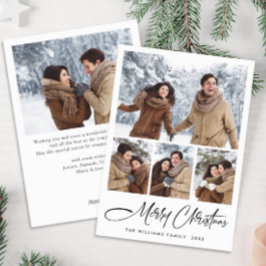 Elegante Minimalistische Weihnachtsgrüße 5 Foto Feiertagskarte
