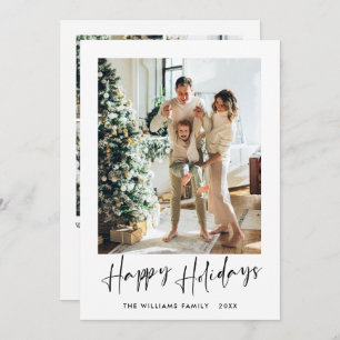 Elegante Minimalistische Weihnachtsgrüße 5 Foto Feiertagskarte