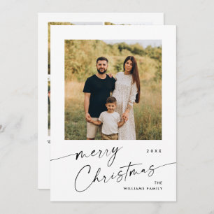Elegante Minimalistische Weihnachtsgrüße 5 Foto Feiertagskarte