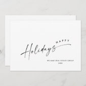 Elegante Minimalistische Weihnachtsgrüße Feiertagskarte (Vorne/Hinten)