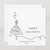 Elegante Minimalistische Weihnachtsgrüße Feiertagskarte (Vorne/Hinten)