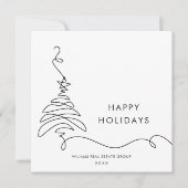 Elegante Minimalistische Weihnachtsgrüße Feiertagskarte (Vorderseite)