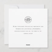 Elegante Minimalistische Weihnachtsgrüße Feiertagskarte (Rückseite)