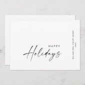 Elegante Minimalistische Weihnachtsgrüße Feiertagskarte (Vorne/Hinten)