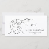 Elegante Minimalistische Weihnachtsgrüße Feiertagskarte (Vorderseite)