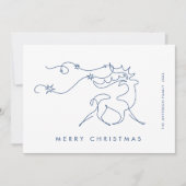 Elegante Minimalistische Weihnachtsgrüße Feiertagskarte (Vorderseite)