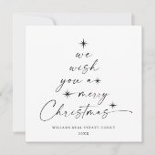 Elegante Minimalistische Weihnachtsgrüße Feiertagskarte (Vorderseite)