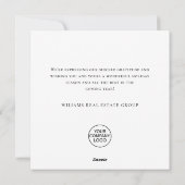 Elegante Minimalistische Weihnachtsgrüße Feiertagskarte (Rückseite)