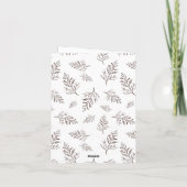 Elegante Minimalistische Weihnachtsgrüße Feiertagskarte (Rückseite)