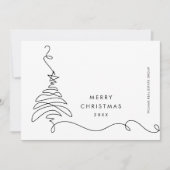 Elegante Minimalistische Weihnachtsgrüße Feiertagskarte (Vorderseite)