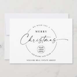 Elegante Minimalistische Weihnachtsgrüße Feiertagskarte