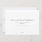 Elegante Minimalistische Weihnachtsgrüße Feiertagskarte (Rückseite)