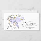 Elegante Minimalistische Weihnachtsgrüße Feiertagskarte (Vorderseite)