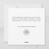 Elegante Minimalistische Weihnachtsgrüße Feiertagskarte (Rückseite)