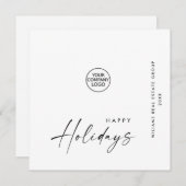 Elegante Minimalistische Weihnachtsgrüße Feiertagskarte (Vorne/Hinten)